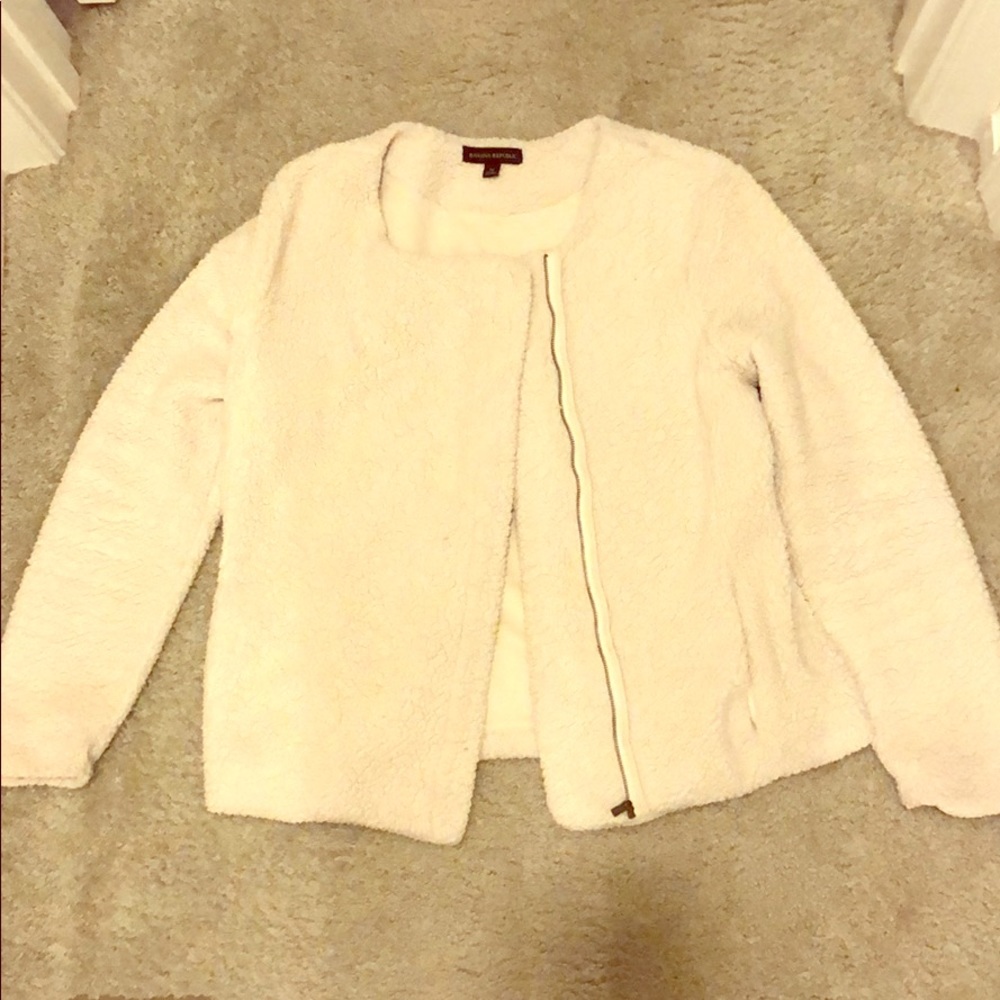 sheep white color jacket（skinny teddy bear coat）
